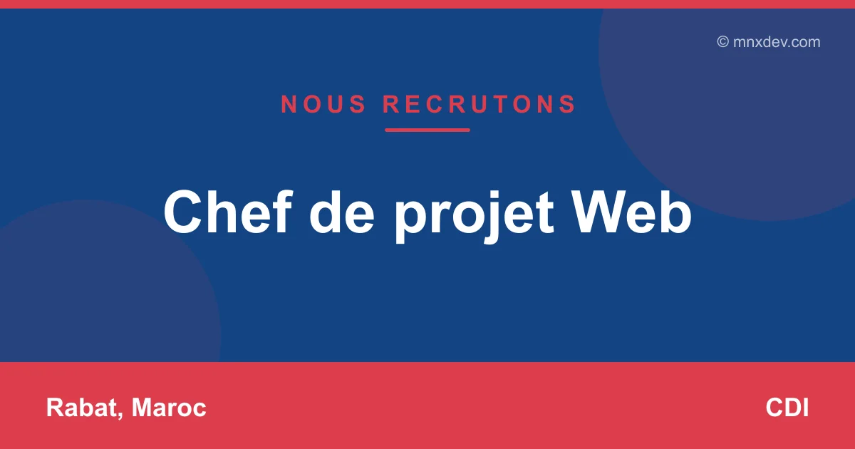 Chef de projet Web