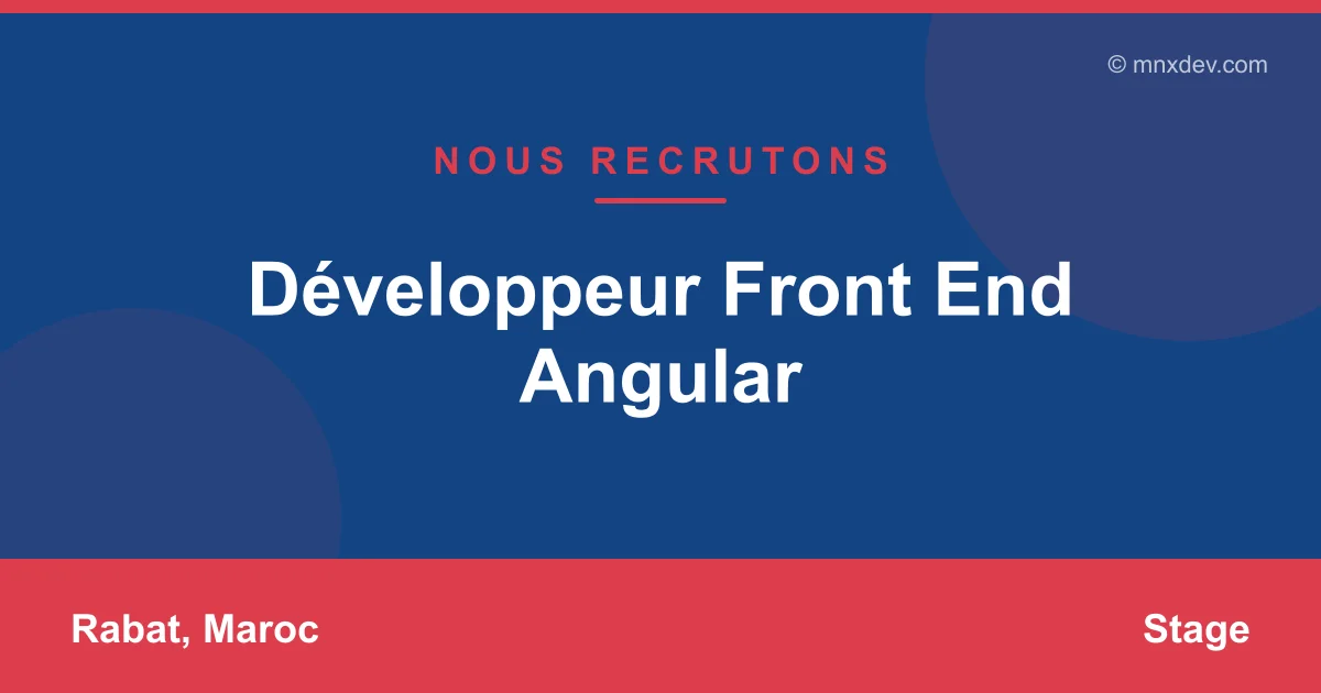Développeur Front End Angular