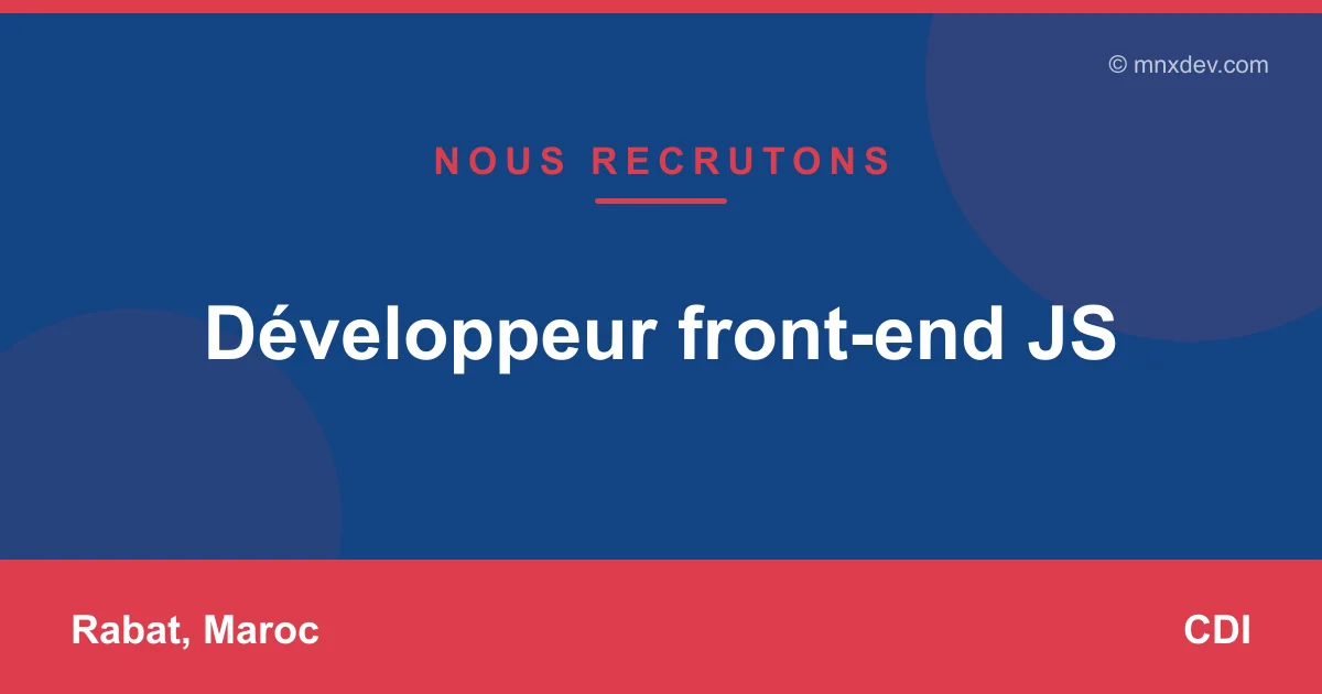 Développeur front-end JS