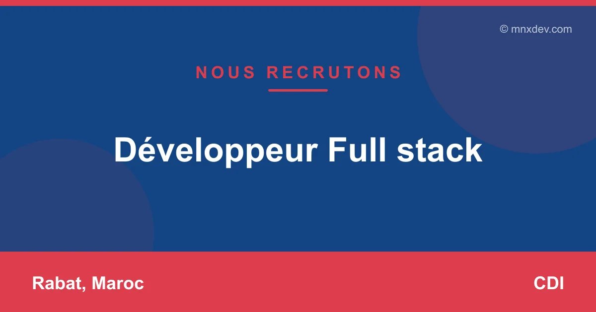 Développeur Full stack