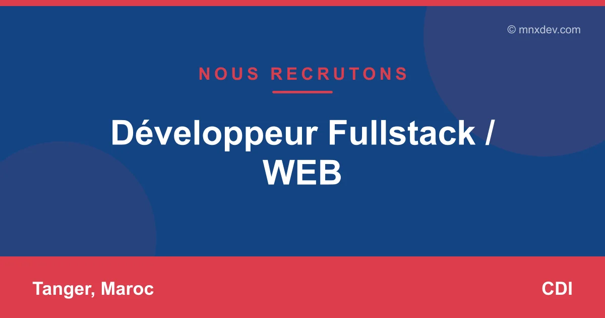 Développeur Fullstack / WEB