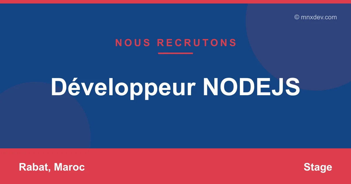 Développeur NODEJS