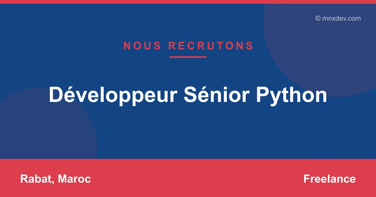 Développeur Sénior Python