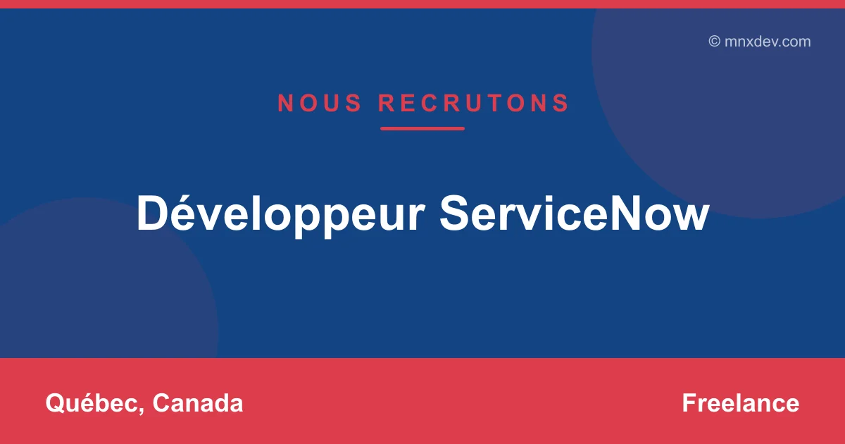 Développeur ServiceNow