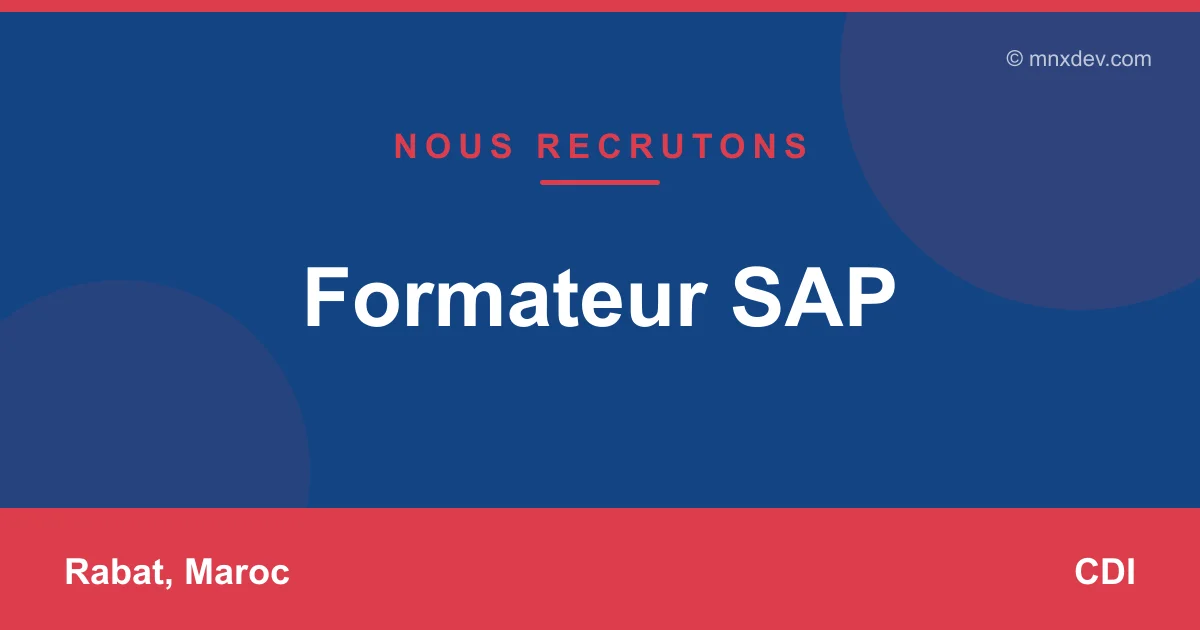 Formateur SAP 