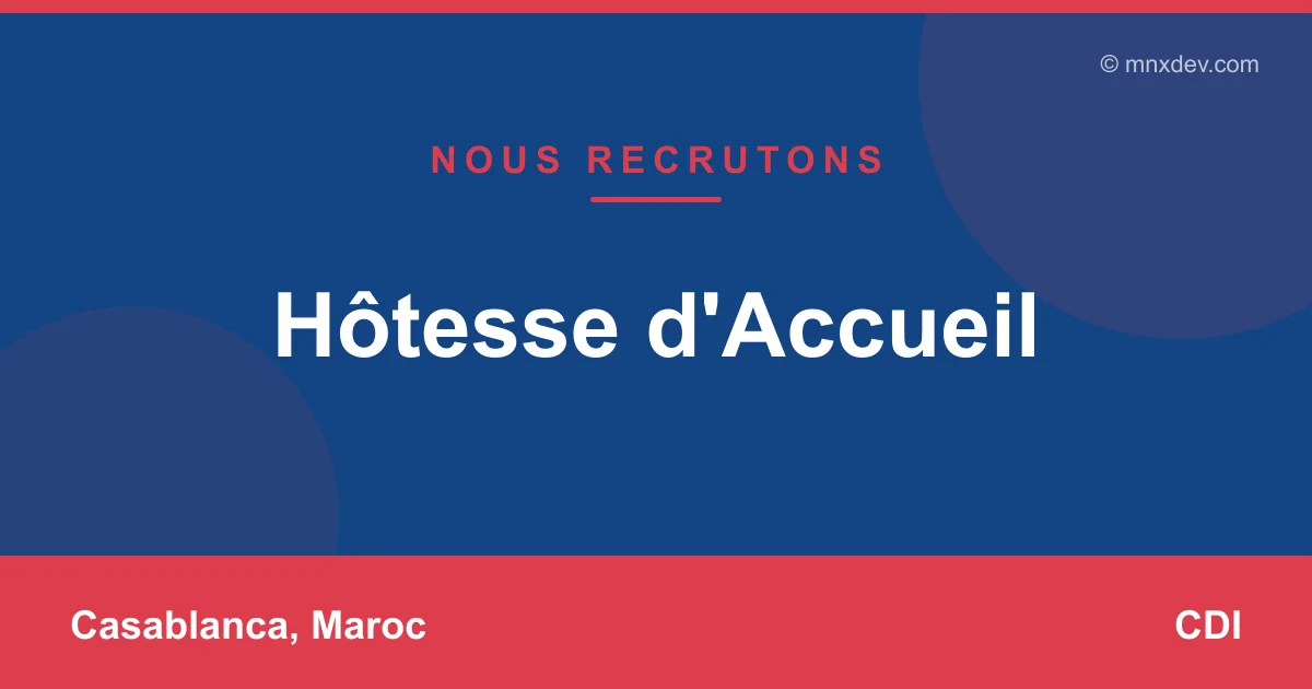 Hôtesse d'Accueil