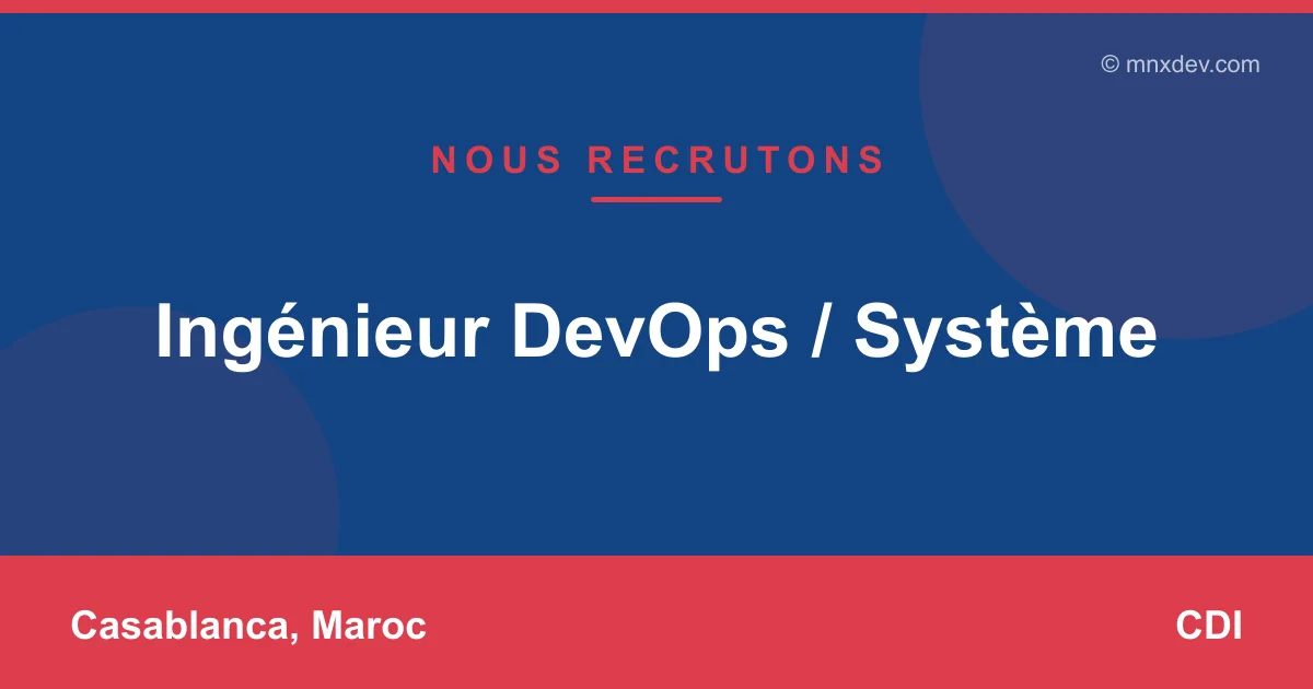 Ingénieur DevOps / Système