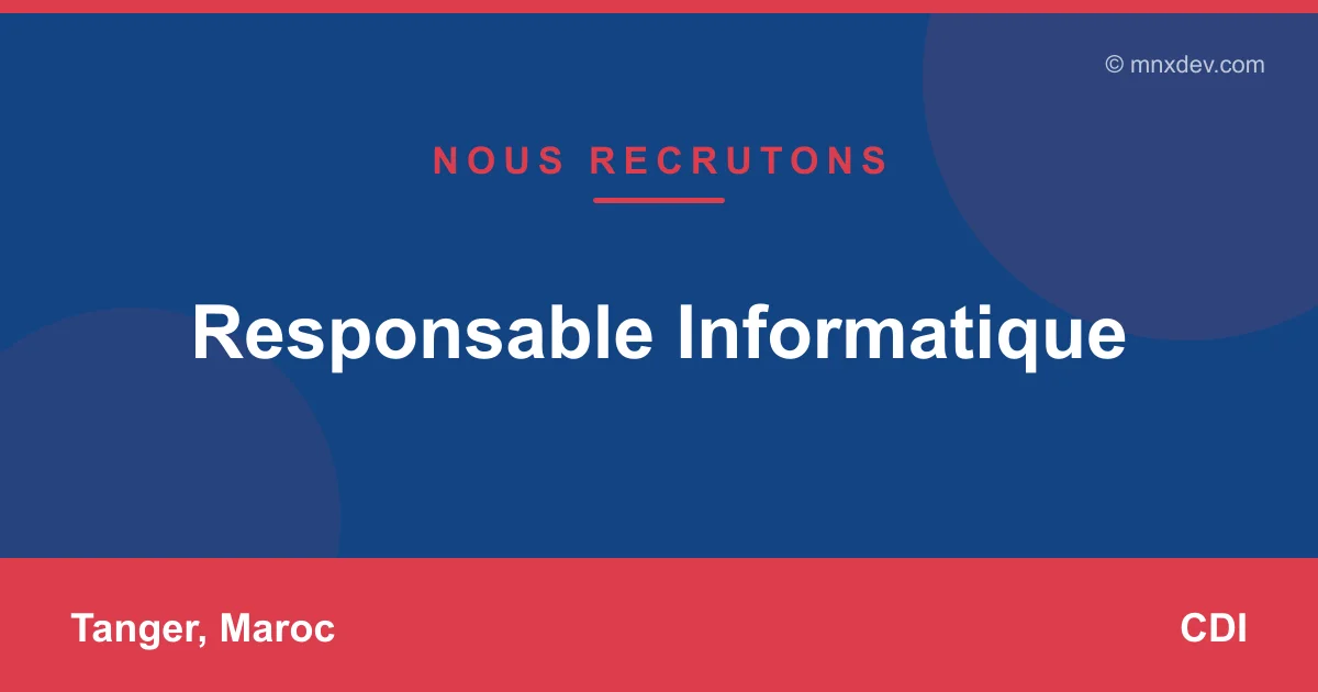 Responsable Informatique