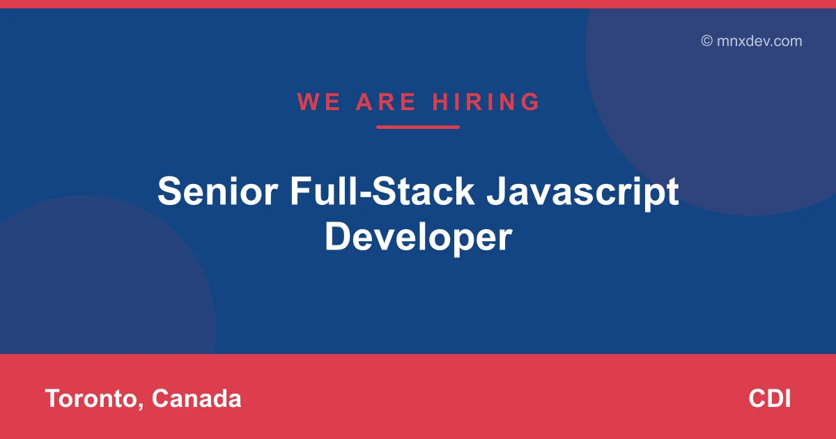 Senior Full-Stack Javascript Developer